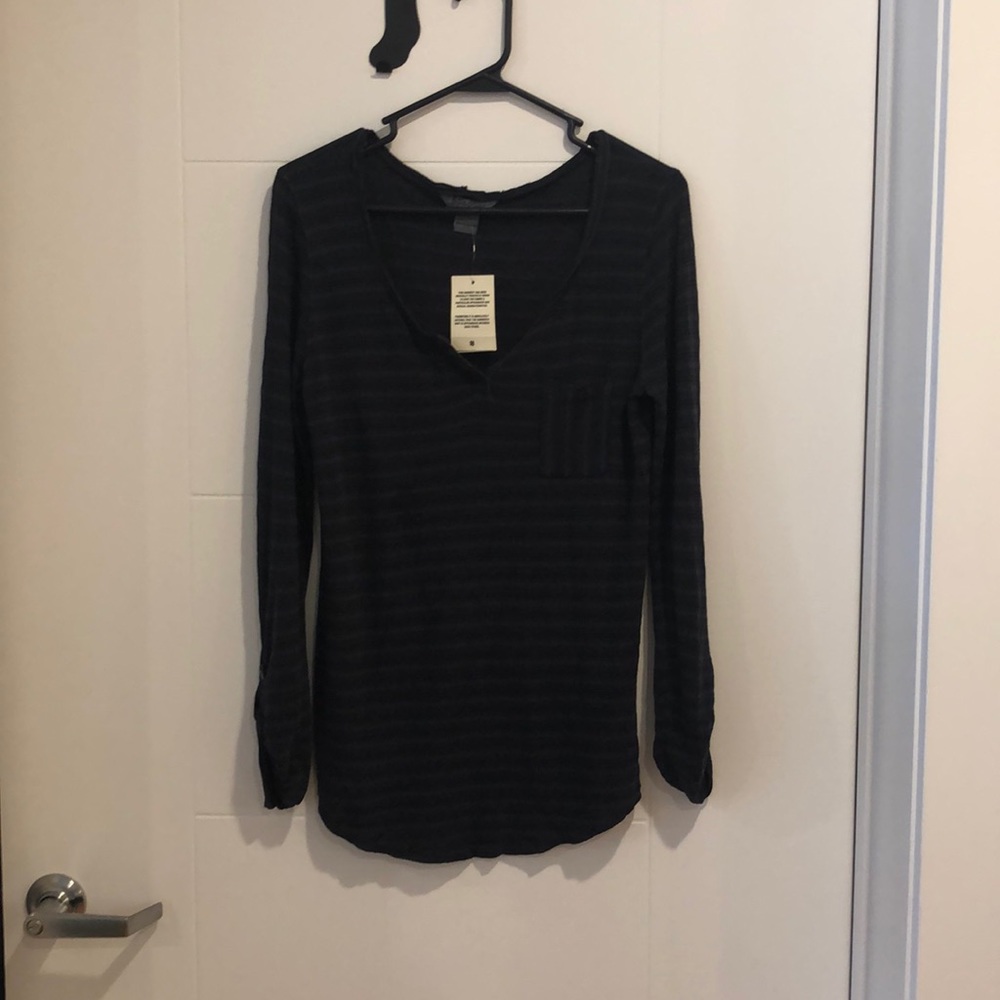 Lucky Brand Black Long Sleeve Top Size Sm NWT